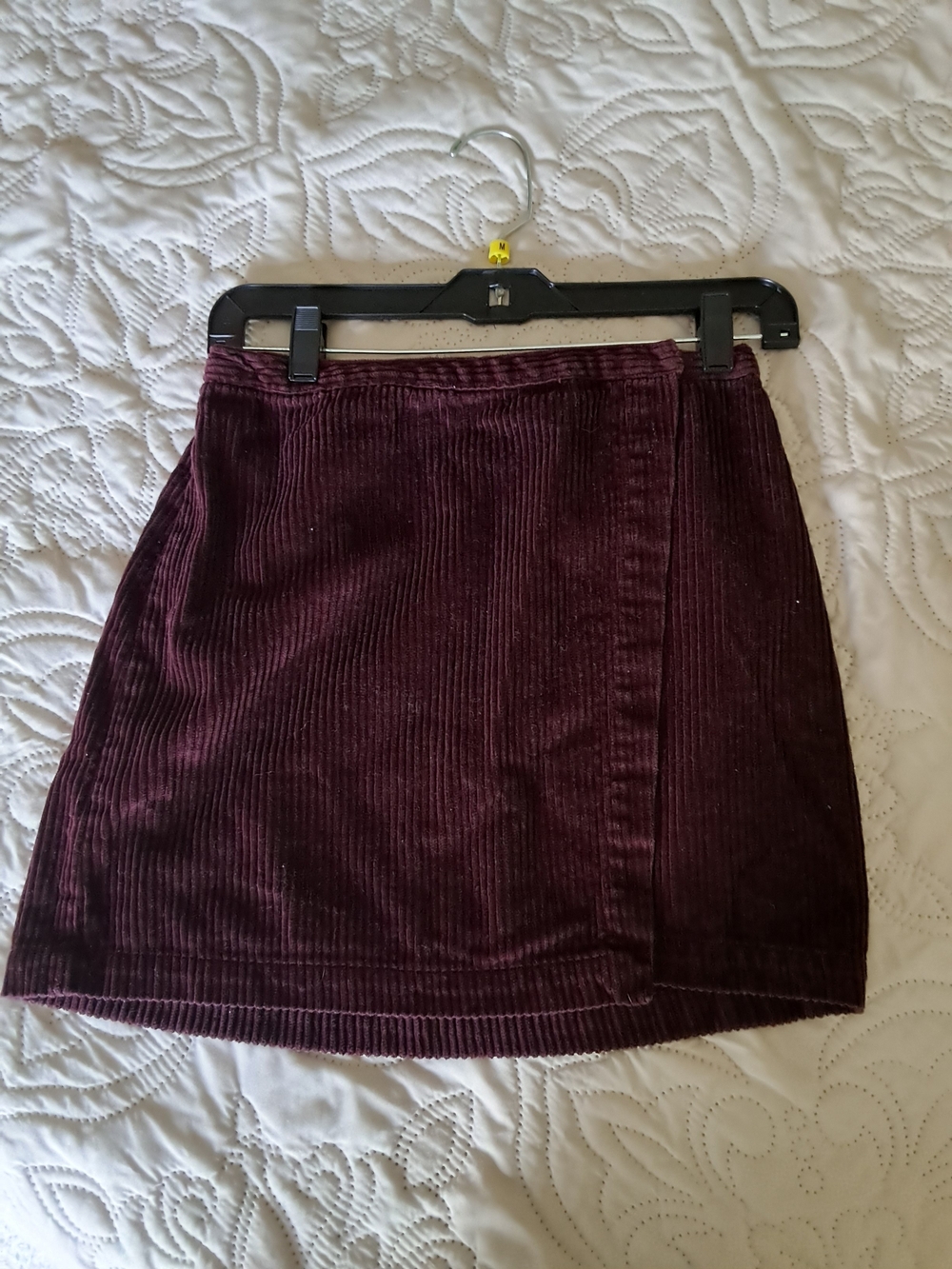 Abercrombie & Fitch Corduroy Mini Skirt in Deep Wine